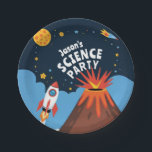 Prato De Papel Explosão de crianças do Rocket Science<br><div class="desc">Um tema de excelente para uma festa é uma festa de ciência - há tanto espaço para diversão - você poderia fazer algumas experiências científicas divertidas,  pilotar alguns foguetes,  comer um vulcão.</div>
