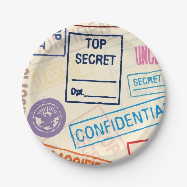 Prato De Papel Extremamente secreto - mantenha para fora (Frente)