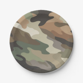 Prato De Papel Eye Catching Camouflage Print Stylish