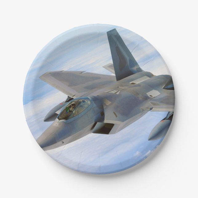 Prato De Papel F-22 Jato Militar Raptor (Frente)