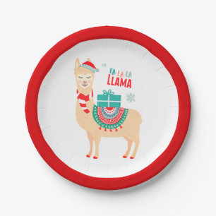 Prato De Papel Fa La Llama   Natal