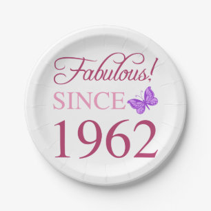 Prato De Papel Fabuloso aniversário de 1962
