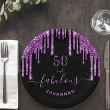 Fabuloso aniversário de brilho de brilho roxo pret