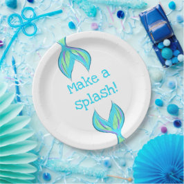 Prato De Papel Faça um Splash! Sereia