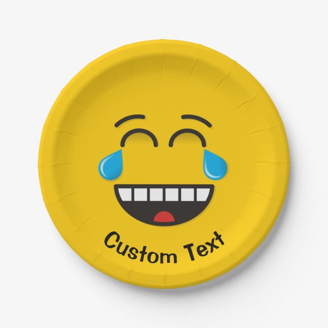 Prato De Papel Face com lágrimas de papel alegre (Frente)