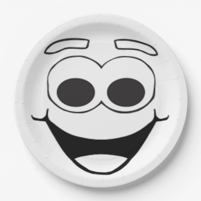 PRATO DE PAPEL FACE FELIZ (Frente)