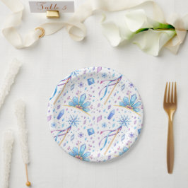 Prato De Papel Fada Congelada Tale Ice Princess Crowday