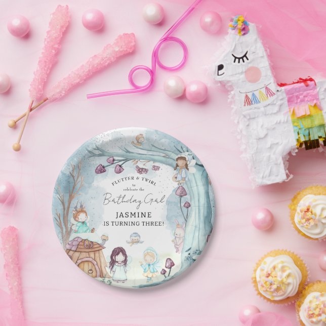 Prato De Papel Fada de inverno Fada Fada de Natal Fácil Aniversár (Festa)