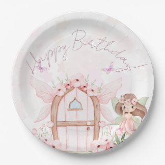 Prato De Papel Fairy First Girl's 1st Birthday Party Custom
