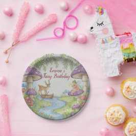 Prato De Papel Fairy Woodland Birthday Paper Plate
