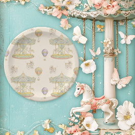 Prato De Papel Fairytale Vintage Amusement Park