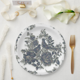 Prato De Papel Faisão em flores