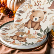 Fall Baby Bear One Year Old Birday Beary First