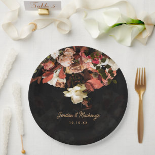 Prato De Papel Fall Floral Fantasy