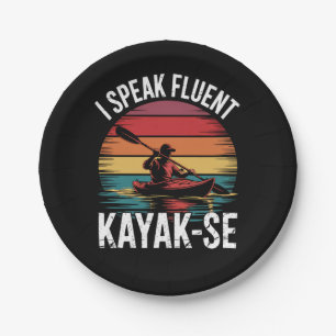 Prato De Papel Falo Fluent Kayak-Ese Kayaker Kayaking Vintage
