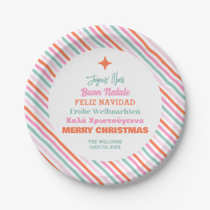 Prato De Papel Família de Línguas Modernas Feliz Natal