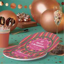 Prato De Papel Family Christmas Red