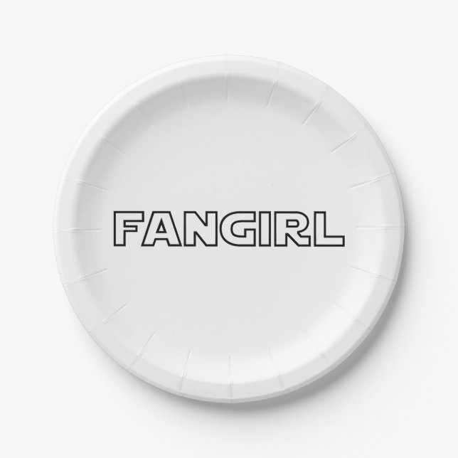 PRATO DE PAPEL FANGIRL (Frente)