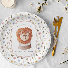 Prato De Papel Fantasias Silvestres | Chás de Bebê com Animais Vi