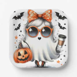 Prato De Papel Fantasma/Partido do Halloween Sassy