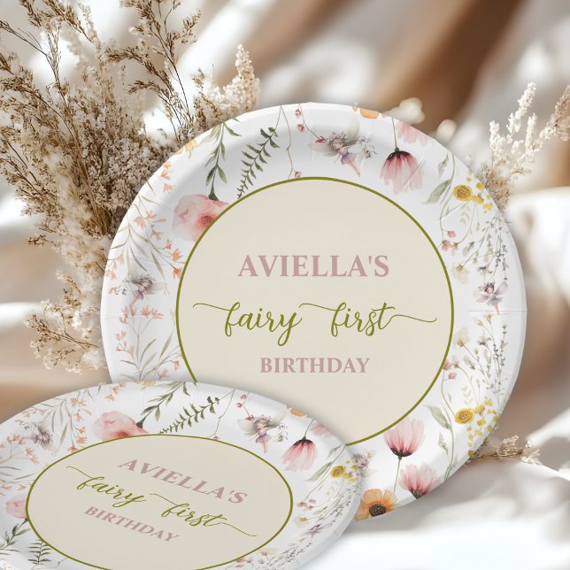 Prato De Papel Fantasy Fairy First Wildflower (Criador carregado)