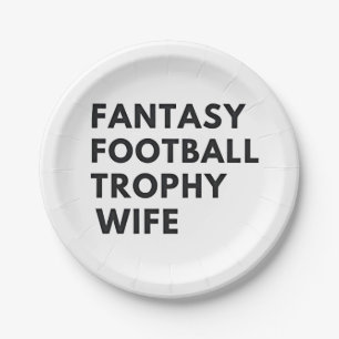 Prato De Papel Fantasy Futebol Trophy Wife Casais Engraçados