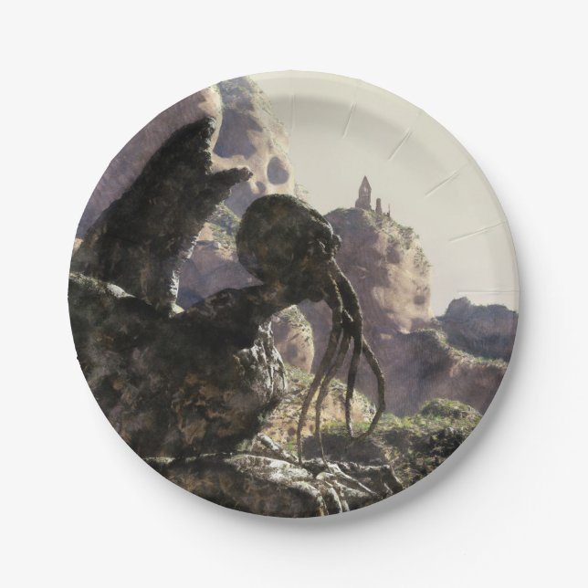 Prato De Papel Fantasy landscape (Frente)