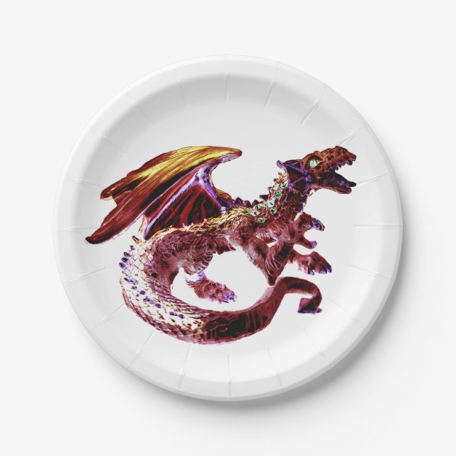 Prato De Papel Fantasy Ruby Red Dragon (Frente)