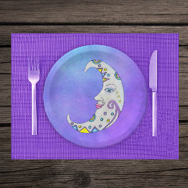 Prato De Papel Fantasy White Crescent Rico da Lua