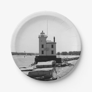 Prato De Papel Farol do Lago Erie