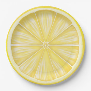 Prato De Papel Fatia de Limão Pastel Limoncello Festa