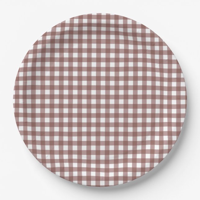 Prato De Papel Faye e Lauren Fall Dark Gingham (Frente)