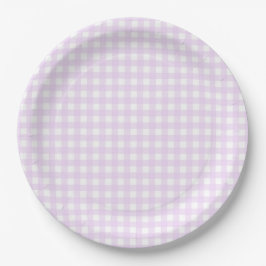 Prato De Papel Faye e Lauren Pastel Purple Gingham