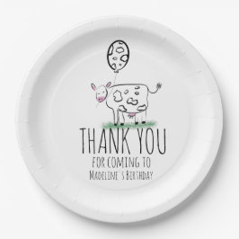 Prato De Papel Fazenda Engraçado Festa de aniversário Animal Obri