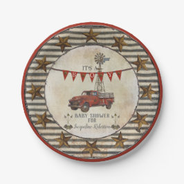 Prato De Papel Fazenda rústica do moinho de vento do caminhão do