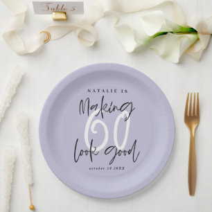 Prato De Papel Fazer 60 parece bom e colorido sexagésimo anivers