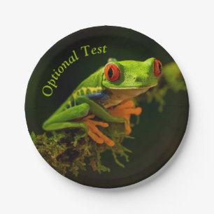 Prato De Papel Fechar um Sapo de Árvore Vermelha nº 1