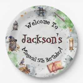 Prato De Papel Feiticeiros e Bruxas Mágicas