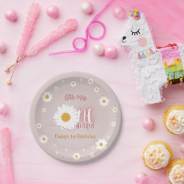 Prato De Papel Felicidade de 1º Aniversário Little Miss Onederful