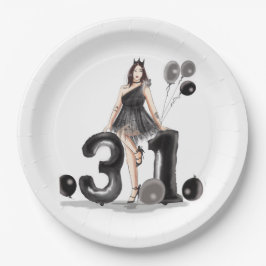 Prato De Papel feliz 31 anos,