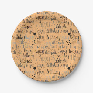 Prato De Papel Feliz aniversário