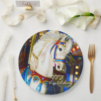 Feliz aniversário Carnaval Carrossel Horse Diversã