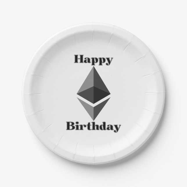 Prato De Papel Feliz Aniversário - Icon Placas (Frente)