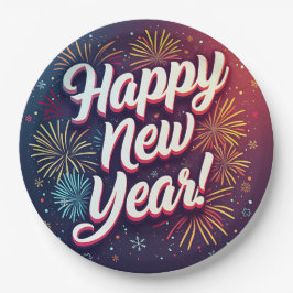 Prato De Papel Feliz ano novo