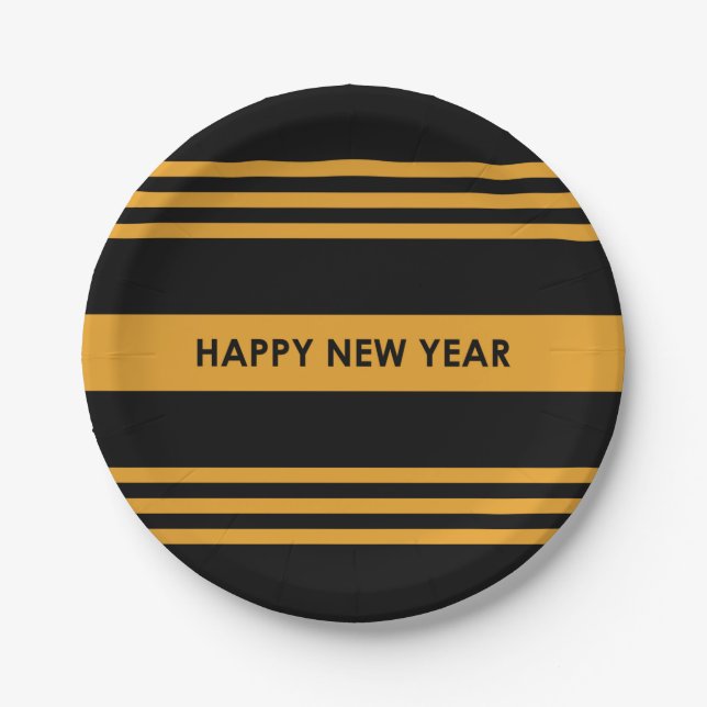 Prato De Papel Feliz ano novo (Frente)