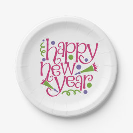 Prato De Papel Feliz ano novo