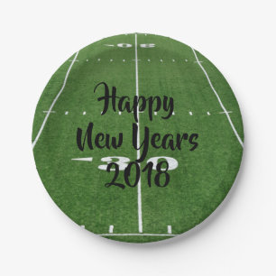 Prato De Papel Feliz Ano Novo 2018 Campo de Futebol