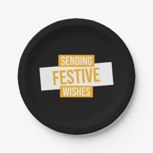 Prato De Papel Feliz ano novo 2024 - enviar desejos festivos
