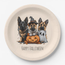 Feliz Cachorros German shepherd de Halloween