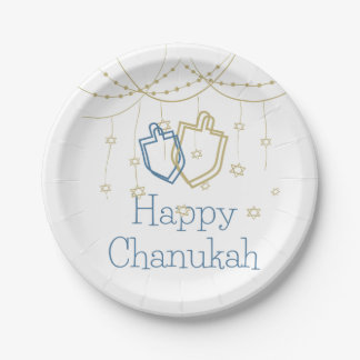 Prato De Papel Feliz Chanukah Paper Plates